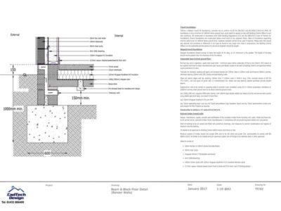 Detail TF02: Beam & Block Floor With Render Walls