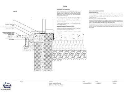 ground bearing slab level access detail